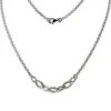 SilberDream Collier Ovale Zirkonia weiß 925er Silber 46cm Kette SDK4811W