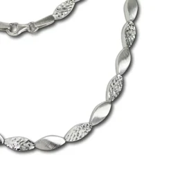 SilberDream Collier Tropfen 925 Silber cutt matt 45cm Kette SDK4794O