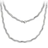 SilberDream Collier Wave 925 Silber gehämmert matt 45cm Kette SDK4792O