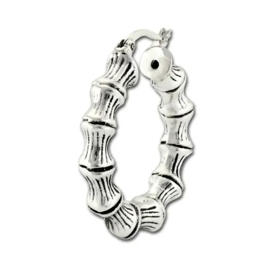 SilberDream Creole Bambus 2,9cm 925er Sterling Silber Damen Ohrring SDO67212