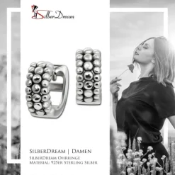 SilberDream Creole Blow 925er Sterling Silber Damen Ohrringe SDO4416J