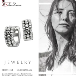 SilberDream Creole Blow 925er Sterling Silber Damen Ohrringe SDO4416J