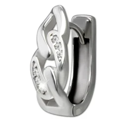 SilberDream Creole Chain Zirkonia 925 Sterling Silber Damen Ohrringe SDO4458W