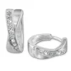 SilberDream Creole Cross Zirkonia weiß 925 Sterling Silber Damen SDO4264W