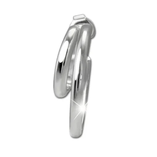 SilberDream Creole Double 925 Sterling Silber Damen Ohrringe SDO4453J