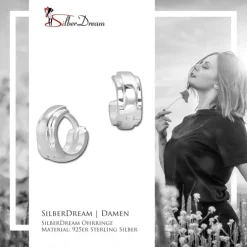 SilberDream Creole Double 12mm 925 Sterling Silber Ohrring SDO4281J
