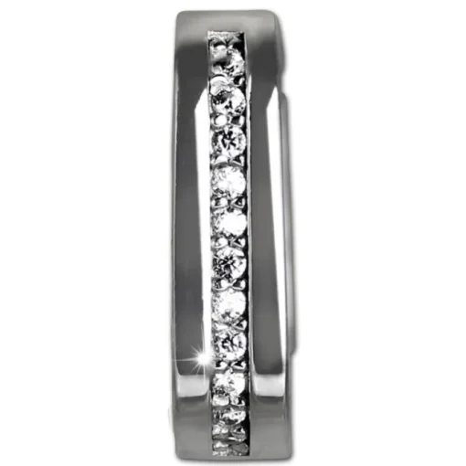 SilberDream Creole -eckig- Zirkonia weiß 925er Silber Damen SDO4363S