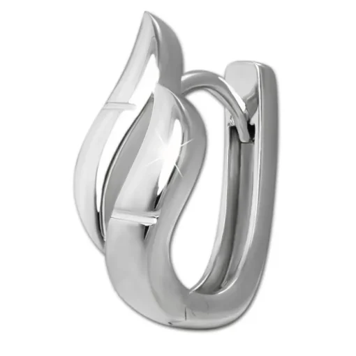 SilberDream Creole Flame 925 Sterling Silber Damen Ohrringe SDO4457J