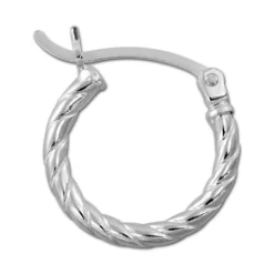 SilberDream Creole gedreht 15mm Damen Ohrring 925 Sterling Silber SDO0061J