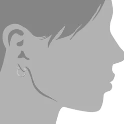 SilberDream Creole gedreht 15mm Damen Ohrring 925 Sterling Silber SDO0061J