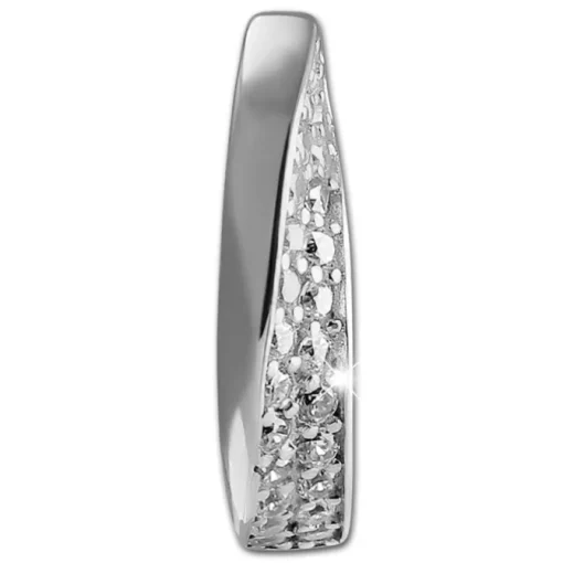 SilberDream Creole Glamour 2cm 925 Sterling Silber Damen Ohrringe SDO4438W