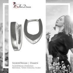 SilberDream Creole glanz 925 Sterling Silber Ohrring SDO307