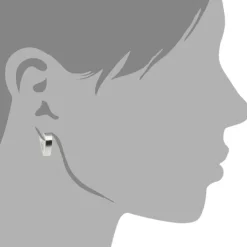 SilberDream Creole Herz matt 925 Sterling Silber Ohrring SDO304