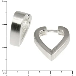 SilberDream Creole Herz matt 925 Sterling Silber Ohrring SDO304