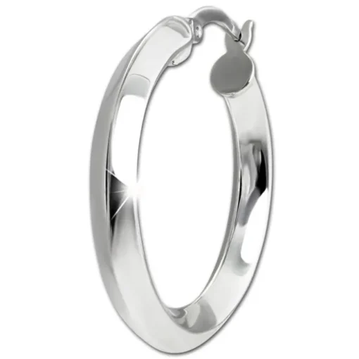 SilberDream Creole Hoop 925 Sterling Silber Damen Ohrringe SDO4462J