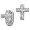 SilberDream Creole Kreuz Zirkonia weiß 925 Sterling Silber Damen SDO398W