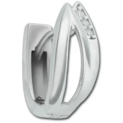 SilberDream Creole Leaves Zirkonia weiß 925 Sterling Silber Damen SDO4406W