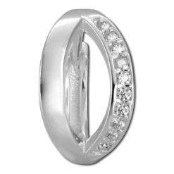 SilberDream Creole mit 10 weißen Zirkonia 925er Silber Damen SDO420W