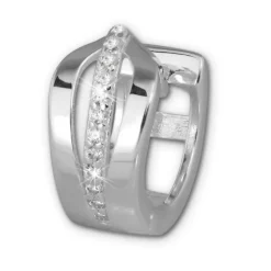 SilberDream Creole mit 12 weißen Zirkonia 925er Silber Damen SDO386W