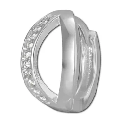 SilberDream Creole mit 10 weißen Zirkonia 925er Silber Damen SDO420W