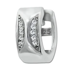 SilberDream Creole Moons Zirkonia weiß 925 Sterling Silber Damen SDO4366W