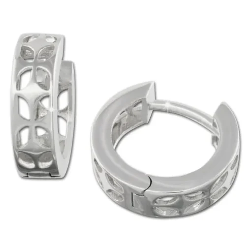 SilberDream Creole Muster Blume 925 Sterling Silber Ohrring SDO3415