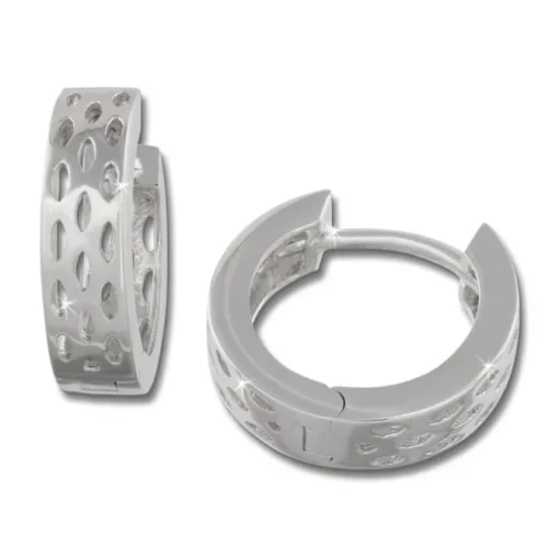 SilberDream Creole Muster Dots 925 Sterling Silber Ohrring SDO3375