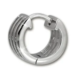 SilberDream Creole Muster 13mm Ohrring 925 Sterling Silber SDO458J