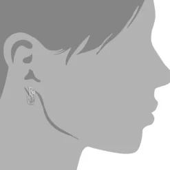 SilberDream Creole Muster 925 Sterling Silber Ohrring SDO3305