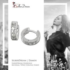SilberDream Creole Muster Blume 925 Sterling Silber Ohrring SDO3415
