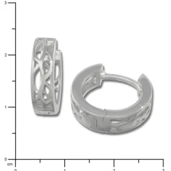 SilberDream Creole Muster 925 Sterling Silber Ohrring SDO3305