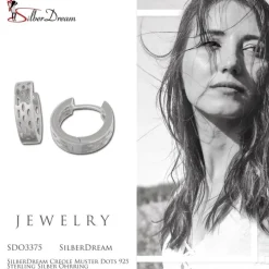 SilberDream Creole Muster Dots 925 Sterling Silber Ohrring SDO3375