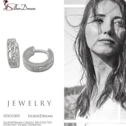 SilberDream Creole Muster 925 Sterling Silber Ohrring SDO3305