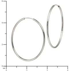 SilberDream Creole Oval 40mm Ohrring 925 Sterling Silber SDO092