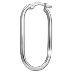 SilberDream Creole Oval Small 925 Sterling Silber Damen Ohrringe SDO4464J