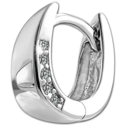 SilberDream Creole Petit 1,1cm 925 Sterling Silber Damen Ohrringe SDO4432W