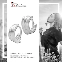 SilberDream Creole Return 16mm 925 Sterling Silber Ohrring SDO4278J