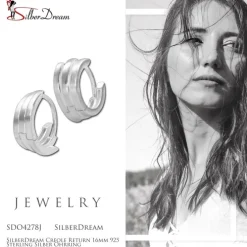 SilberDream Creole Return 16mm 925 Sterling Silber Ohrring SDO4278J