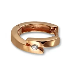 SilberDream Creole rose Zirkonia weiß Ohrring 925 Silber Schmuck SDO0155E