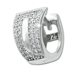 SilberDream Creole Shine Zirkonia weiß 925 Sterling Silber Damen SDO4364W