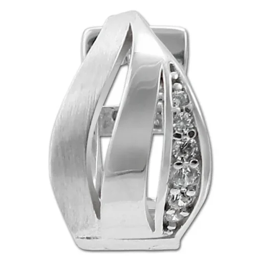 SilberDream Creole Triple Zirkonia weiß 925 Sterling Silber Damen SDO4367W