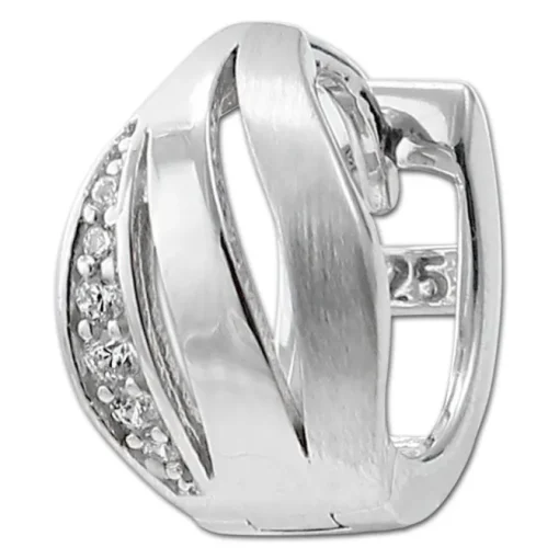SilberDream Creole Triple Zirkonia weiß 925 Sterling Silber Damen SDO4367W