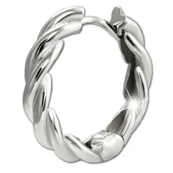 SilberDream Creole Twist 925 Sterling Silber Damen Ohrringe SDO4446J