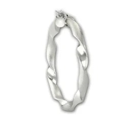 SilberDream Creole Twisted 3,8cm 925 Sterling Silber Damen Ohrring SDO67263