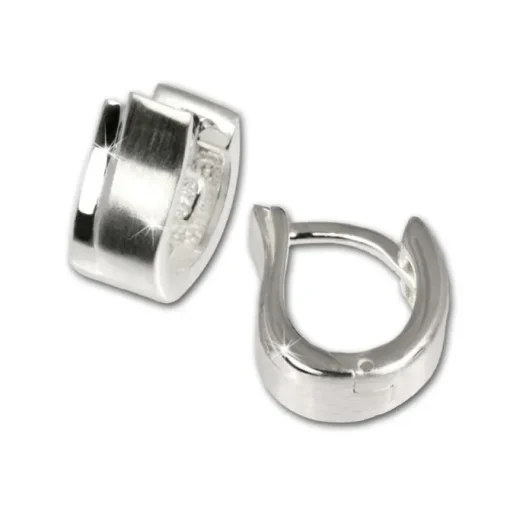 SilberDream Creole Welle matt/glanz 925 Sterling Silber Ohrring SDO305