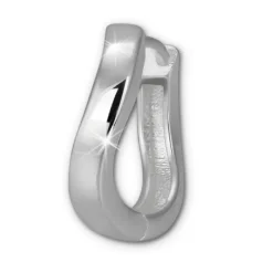 SilberDream Creole Welle Glanz 925 Sterling Silber Ohrring SDO389S