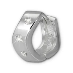 SilberDream Creole Welle Zirkonia weiß 925er Silber Damen SDO395W