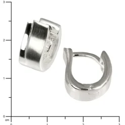 SilberDream Creole Welle matt/glanz 925 Sterling Silber Ohrring SDO305