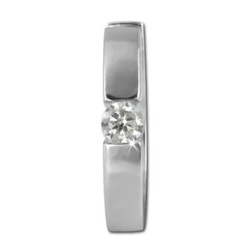 SilberDream Creole Zirkonia weiß Ohrring 925 Sterling Silber Schmuck SDO0037WJ