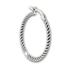 SilberDream Creole Zopfmuster 925 Sterling Silber Damen Ohrring SDO67292